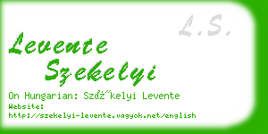 levente szekelyi business card